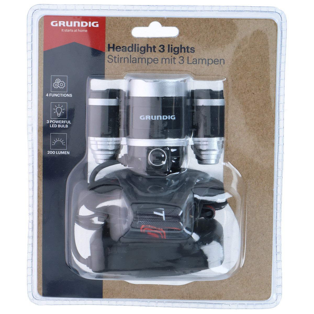 Grundig Hoofdlamp LED Oplaadbaar - maximondo