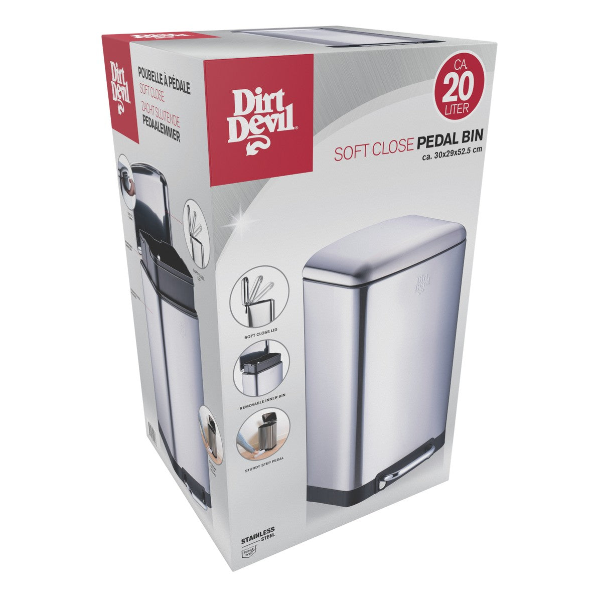 Dirt Devil Pedaalemmer 20L Zilver - maximondo