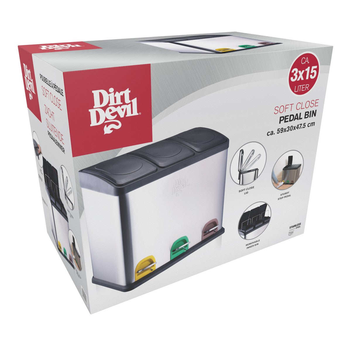 Dirt Devil Pedaalemmer 3 X 15L - maximondo