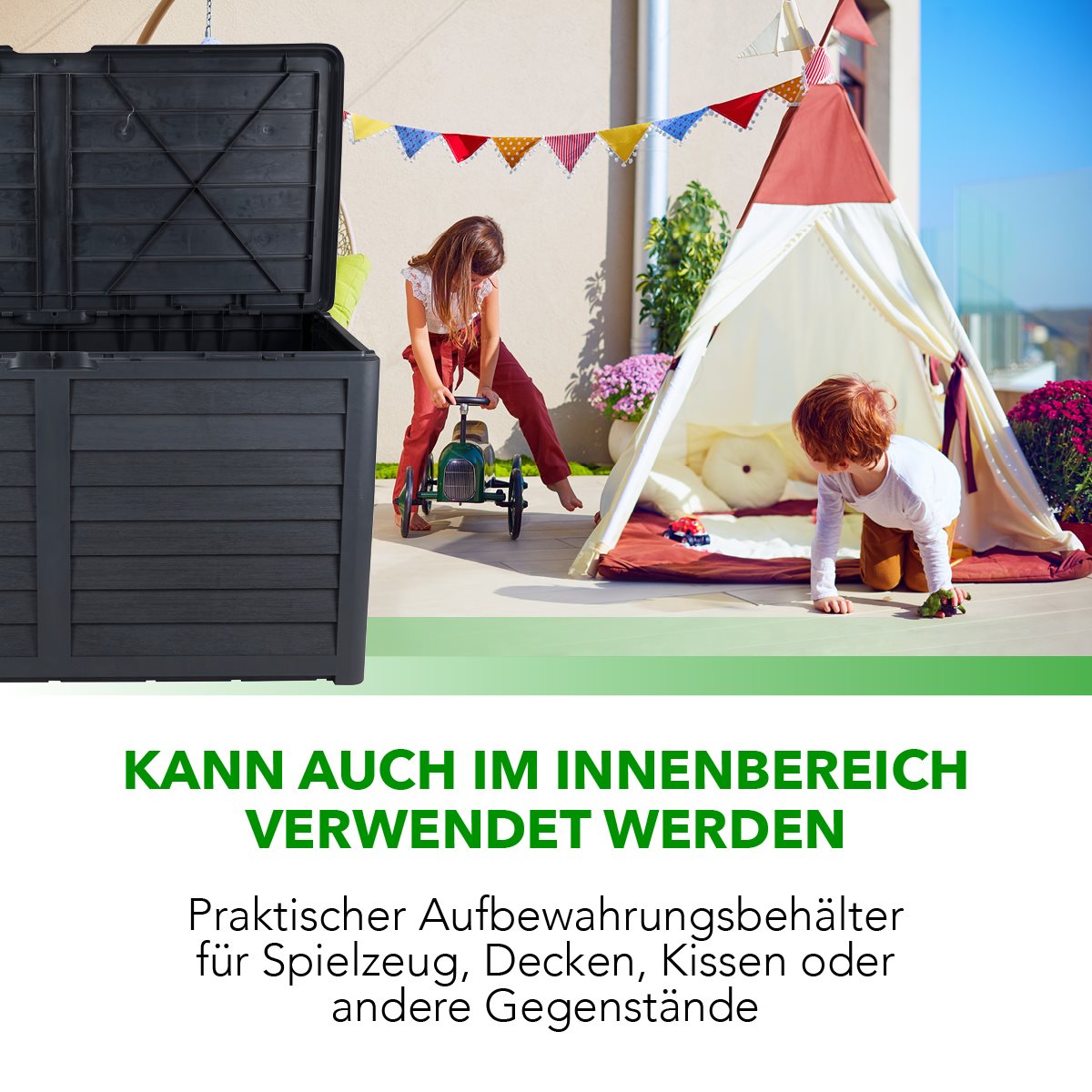 Lifetime Tuinkussenbox 420L - Zwart - maximondo