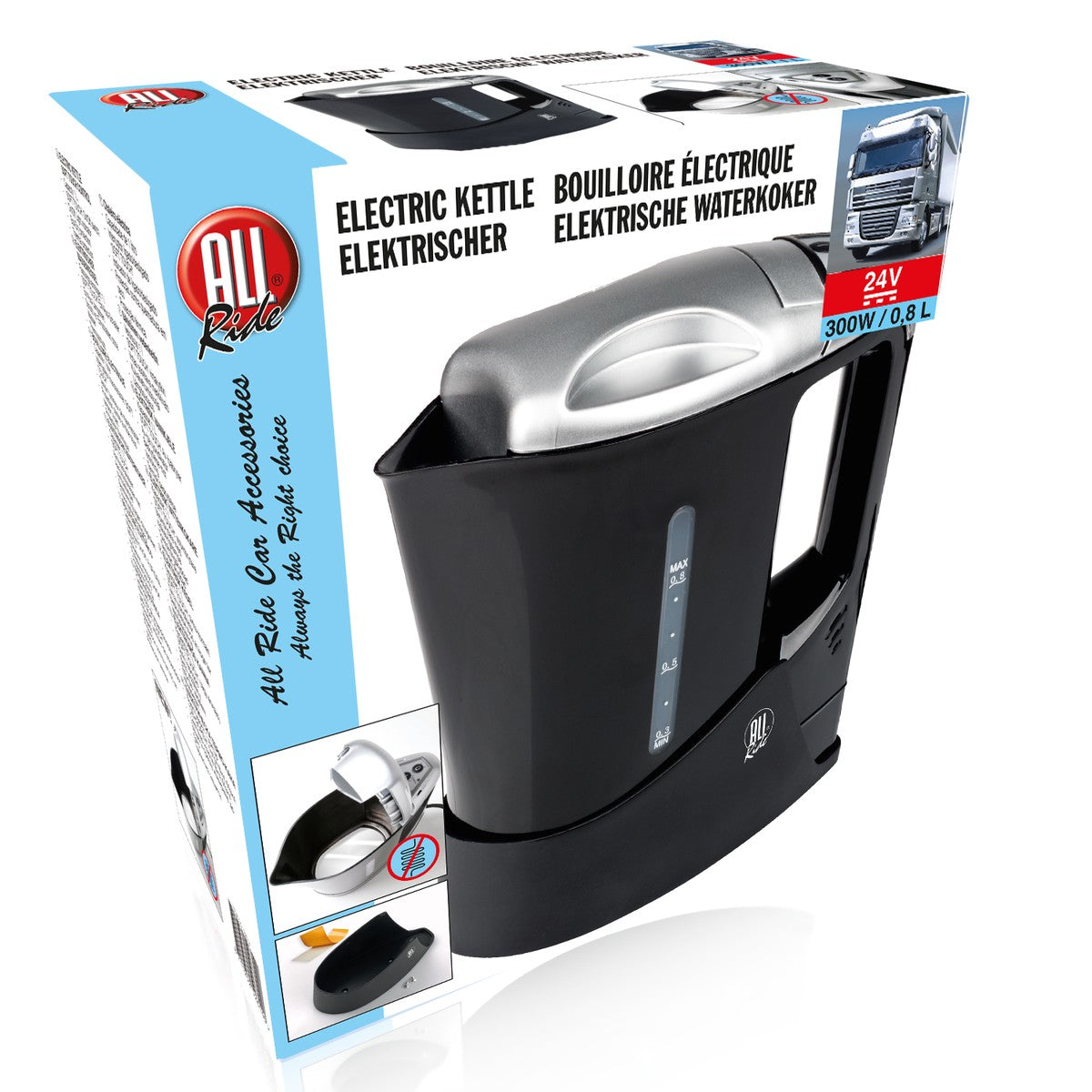 All Ride Waterkoker 24V, Zwart - maximondo
