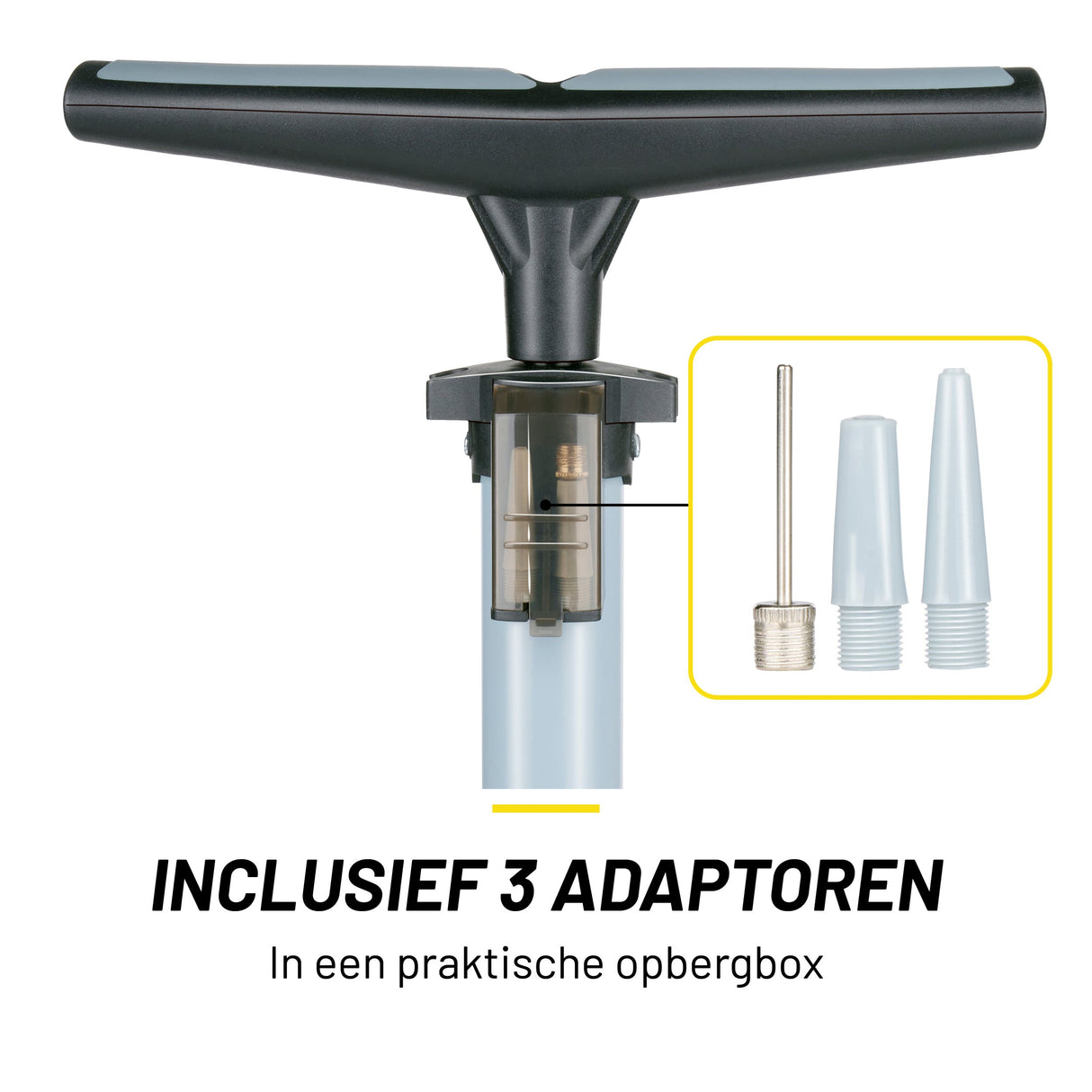 Dunlop Fietspomp met Drukmeter - Dunlop, Schrader en Frans Ventiel - maximondo