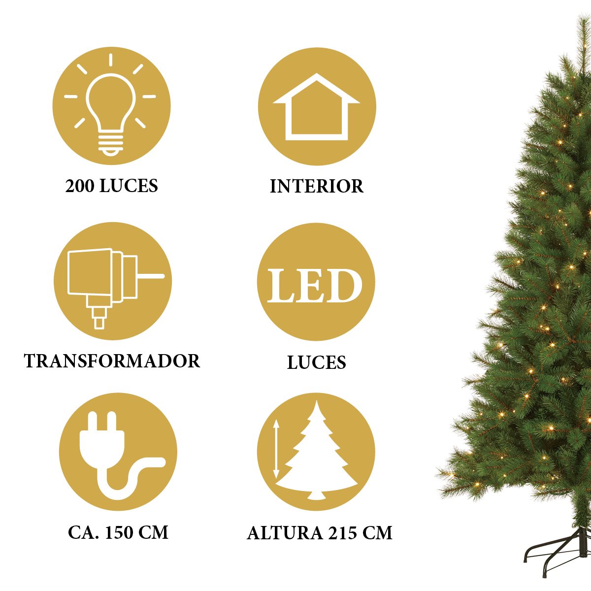 Giftsome Kunstkerstboom 215 cm - maximondo