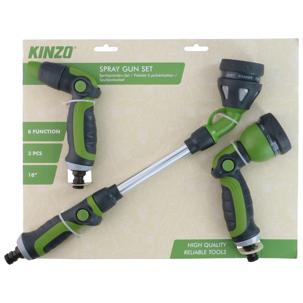 Kinzo 3Delige Sproeikop Set - maximondo