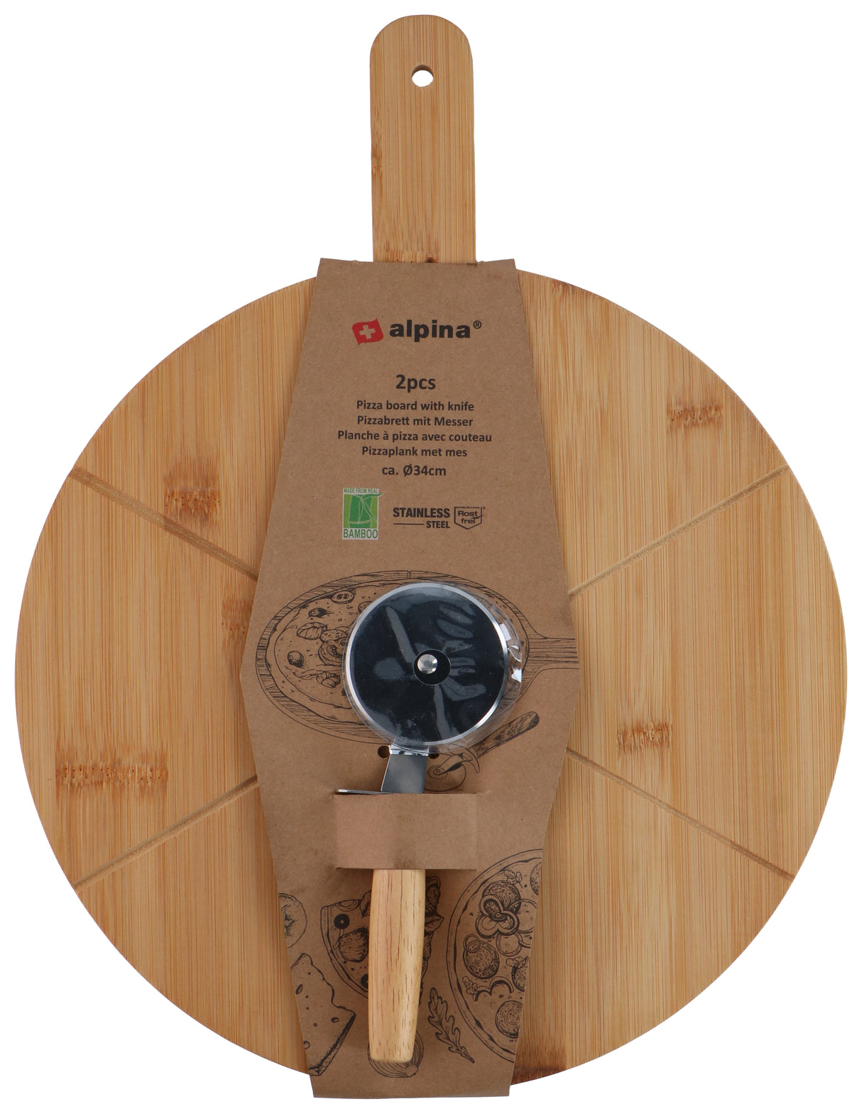 alpina Pizzaplank Ø 34 cm
