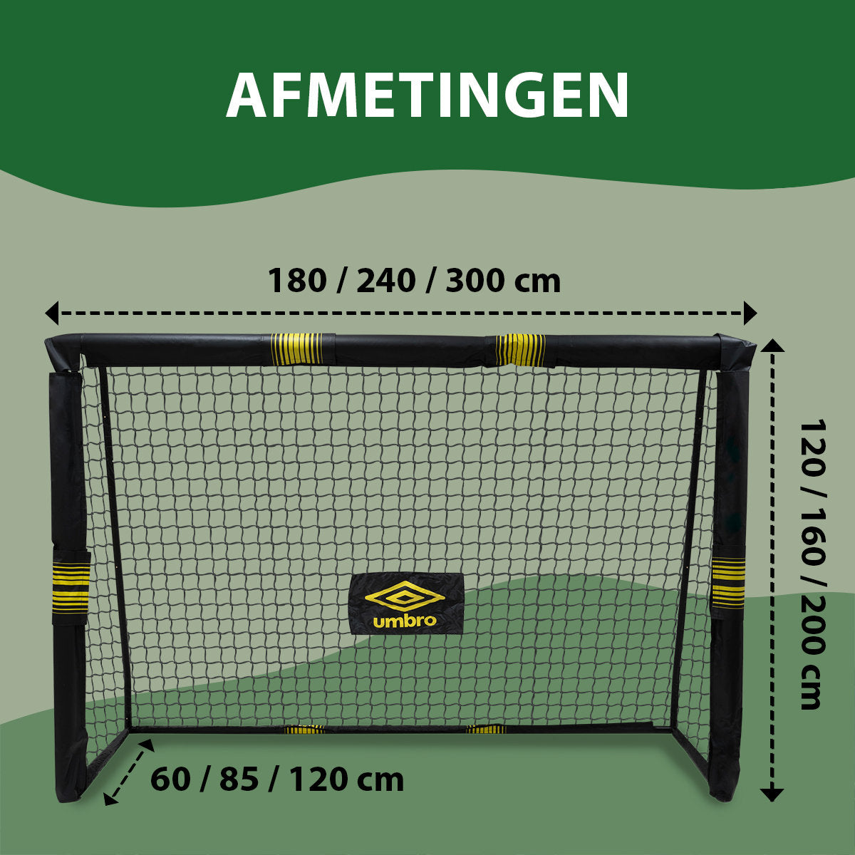 Umbro Voetbaldoel 240 x 160 x 85cm - maximondo
