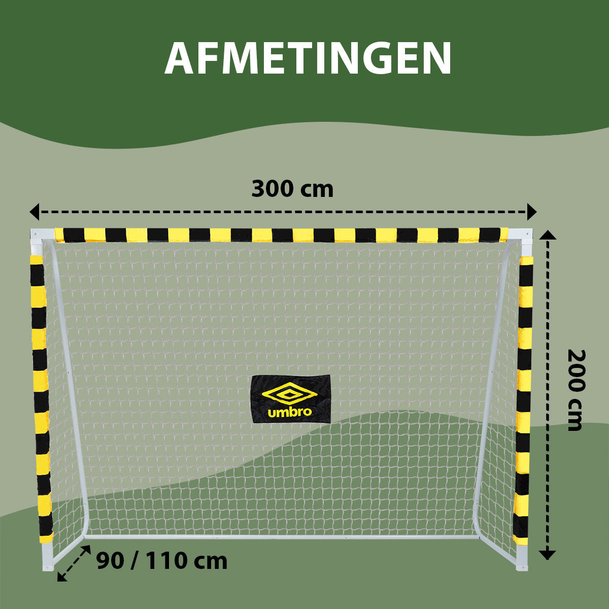 Umbro Voetbaldoel 300 x 200 x 110cm - maximondo