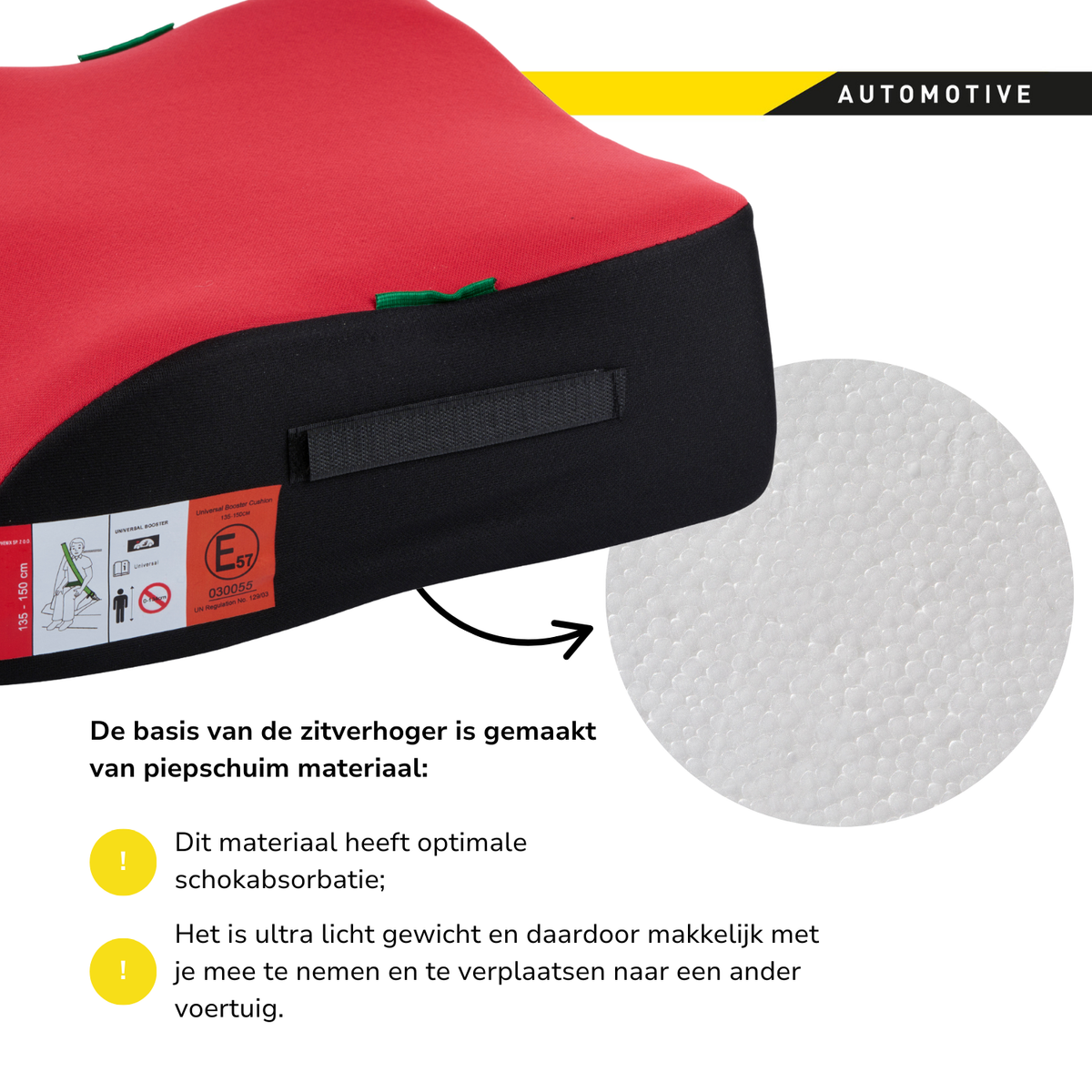 Dunlop Kinderzitje Rood - Stoelverhoger UN ECE R129