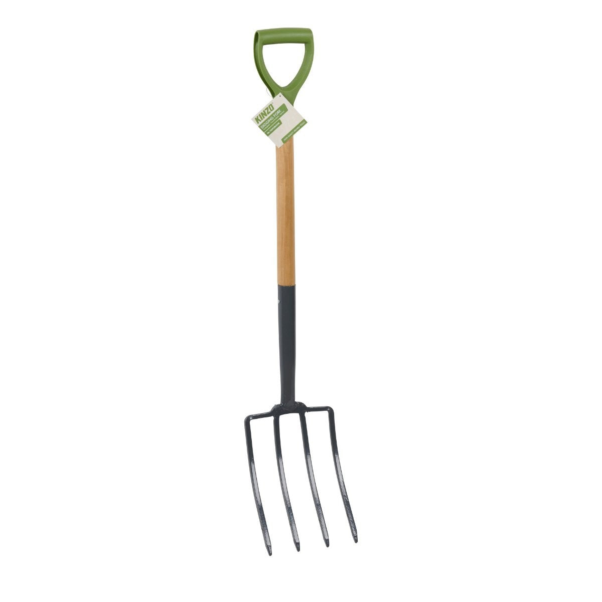 Kinzo Spitvork 4 Tanden met Houten Steel - maximondo
