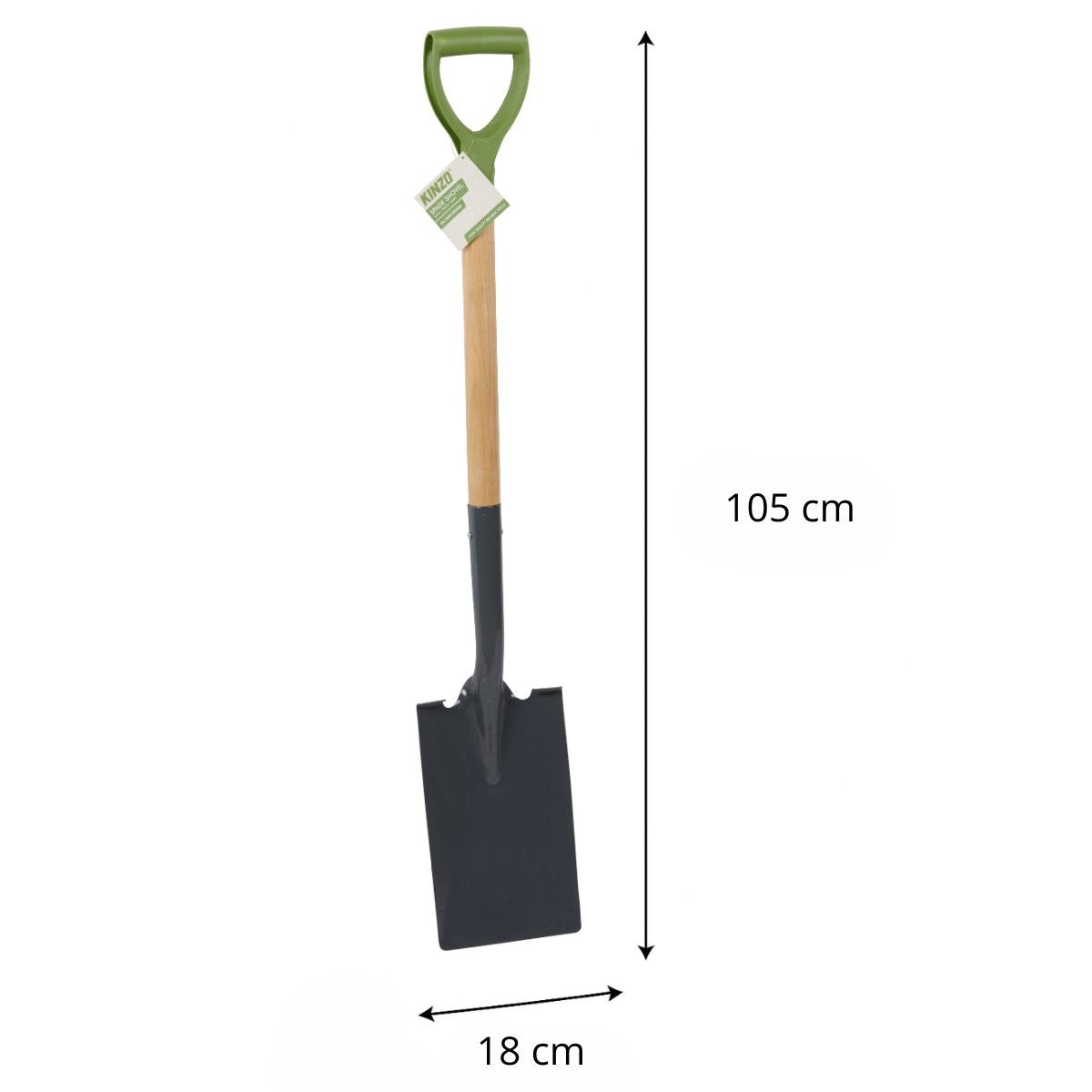 Kinzo Tuinspade 105 cm met Houten Steel - maximondo