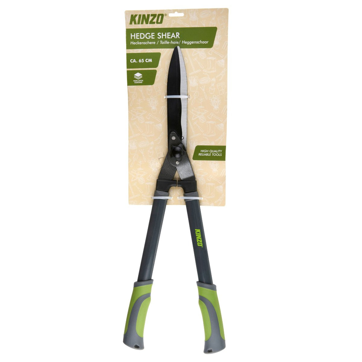 Kinzo Heggenschaar 65 cm - Snoeischaar met Anti-kleefcoating - maximondo