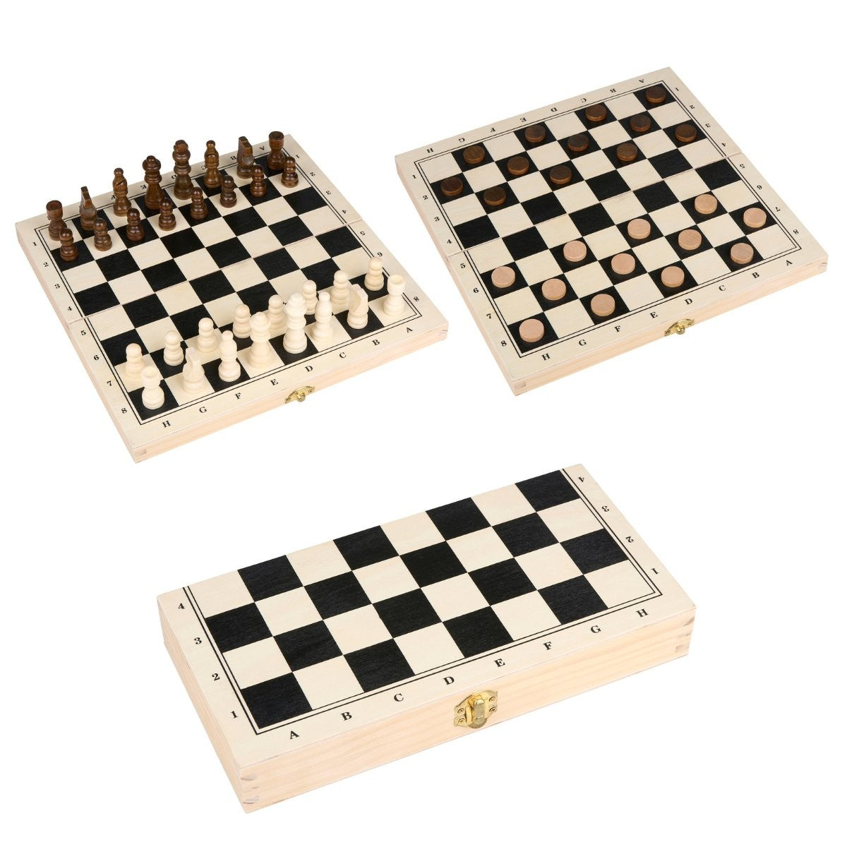 Eddy Toys Houten Schaak- En Dambord 2-in-1 - maximondo