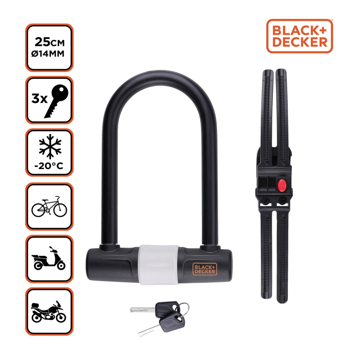 BLACK+DECKER Beugelslot incl. Sleutels - maximondo