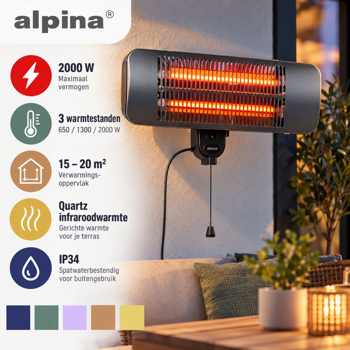 alpina Infrarood Heater - maximondo