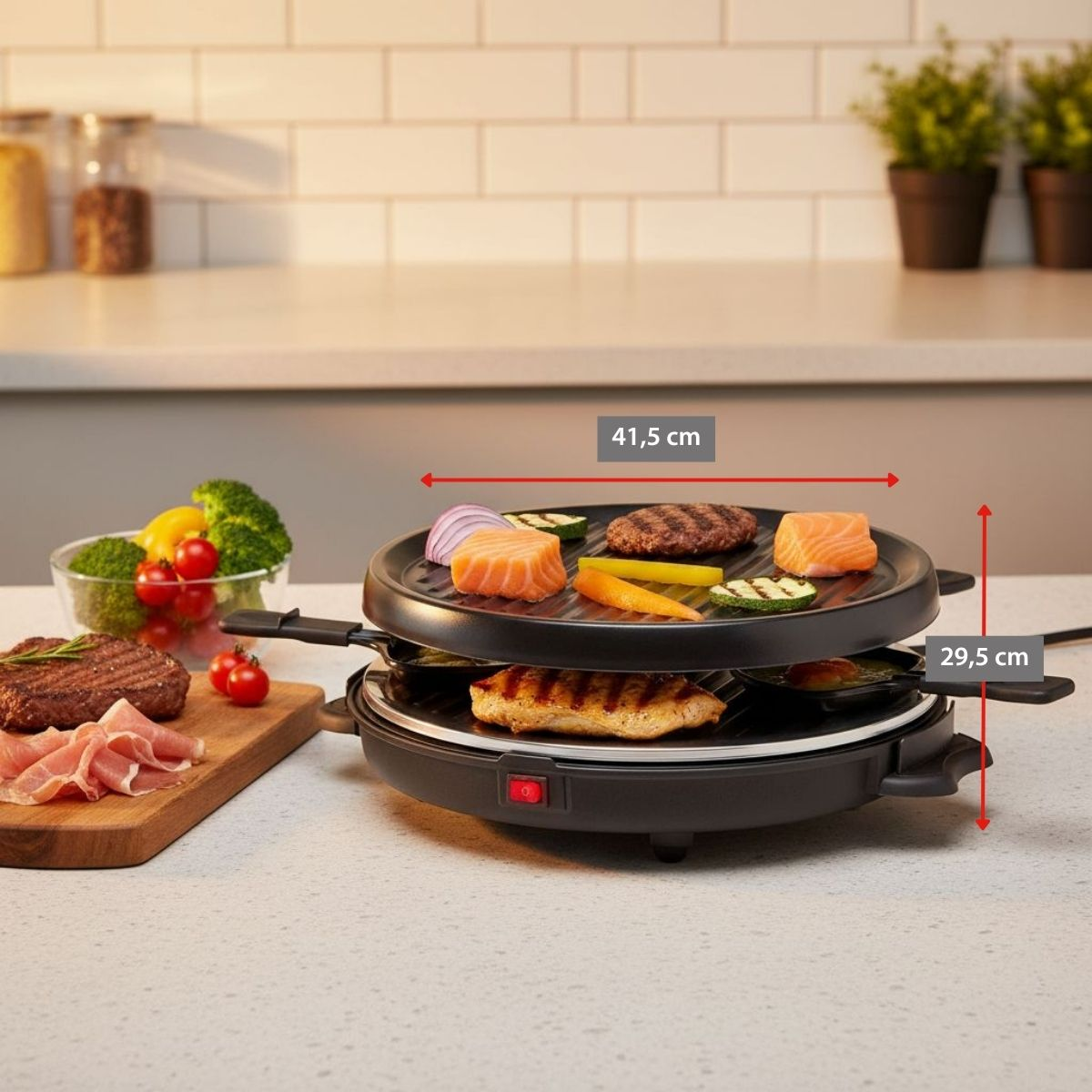 alpina Raclette-Grill 800W Met Afneembare Grillplaat - maximondo
