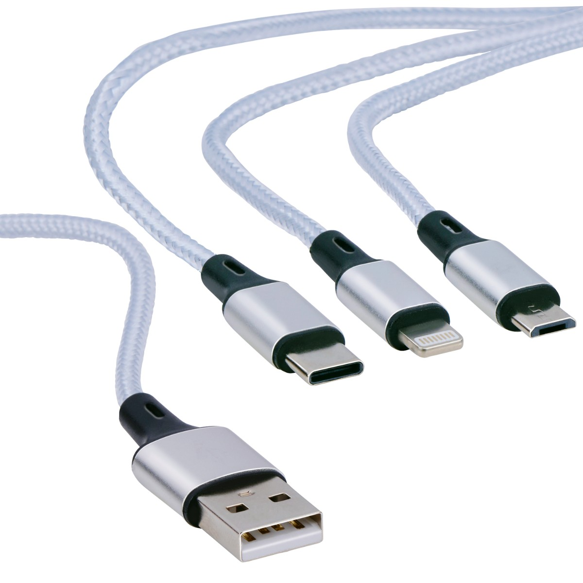 Grundig Reis Oplaadset - USB-C, USB-A & Lightning - maximondo
