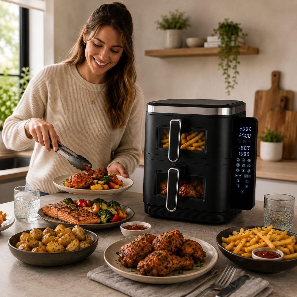 alpina Airfryer XXXL - Heteluchtfriteuse 11L - 8 Personen - maximondo