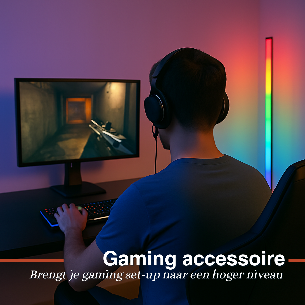 Grundig RGB LED Hoeklamp Staand met Muziek Sync, Dimbaar - maximondo