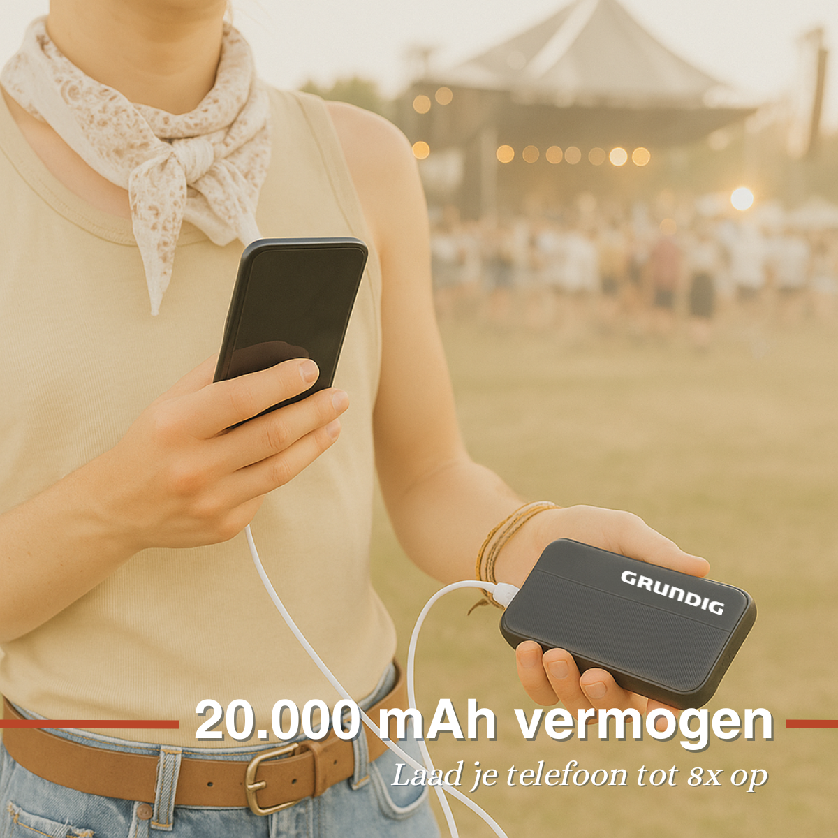 Grundig Powerbank 20000 mAh – Externe Batterij - maximondo