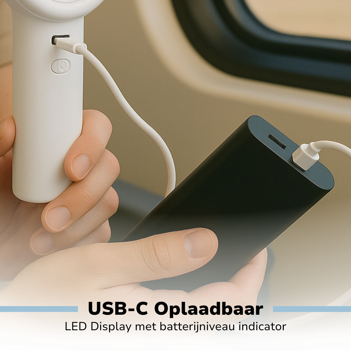 Lifetime Air Draadloze Ventilator - Bladloze USB Ventilator