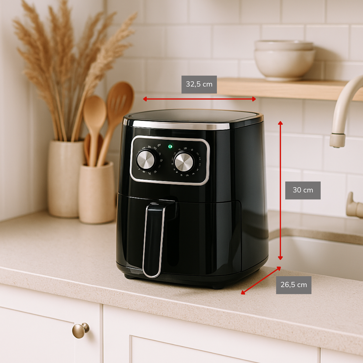 alpina Airfryer 4.5L - Heteluchtfriteuse voor 1-4 Personen