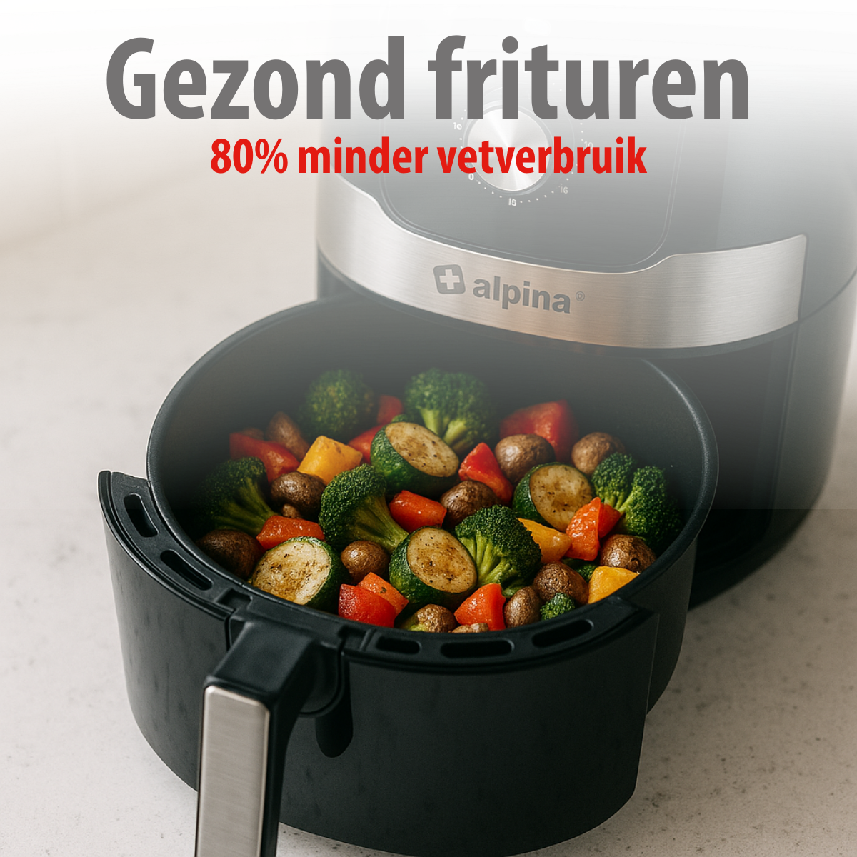 alpina Airfryer 3.5L - Heteluchtfriteuse voor 1-4 Personen