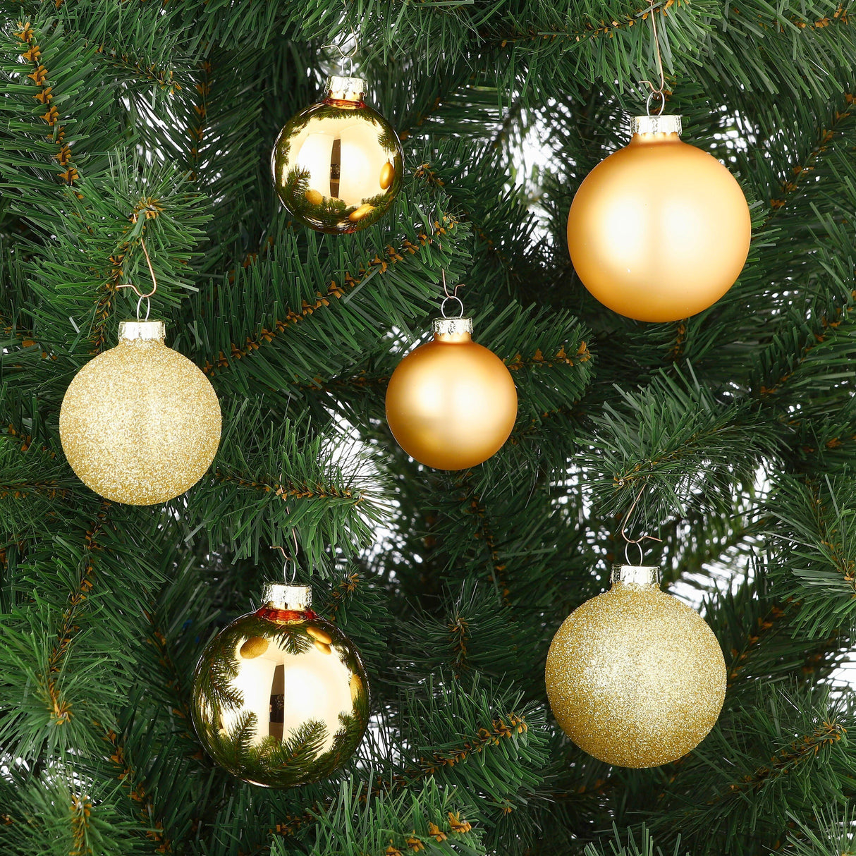 Mica Decorations Bal glas goud 26 stuks - d7cm - maximondo