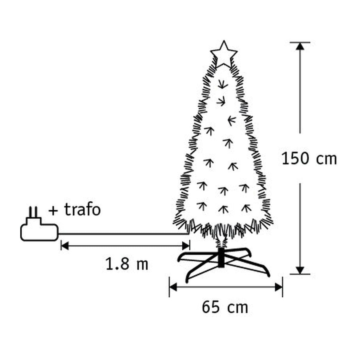 Luca Lighting Mercury boom fibre optic groen warm wit 185led 8 function controller - h150xd65cm - maximondo
