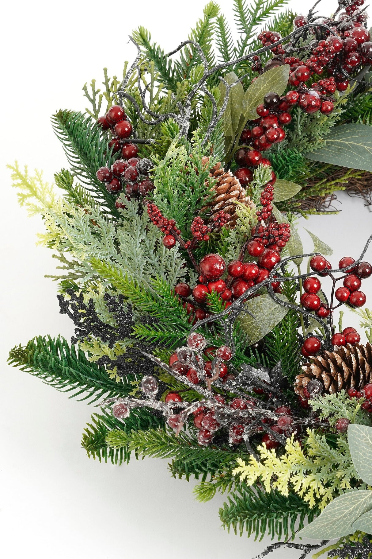 Mica Decorations Bodi kerstkrans bordeaux - H11 x Ø40cm - maximondo