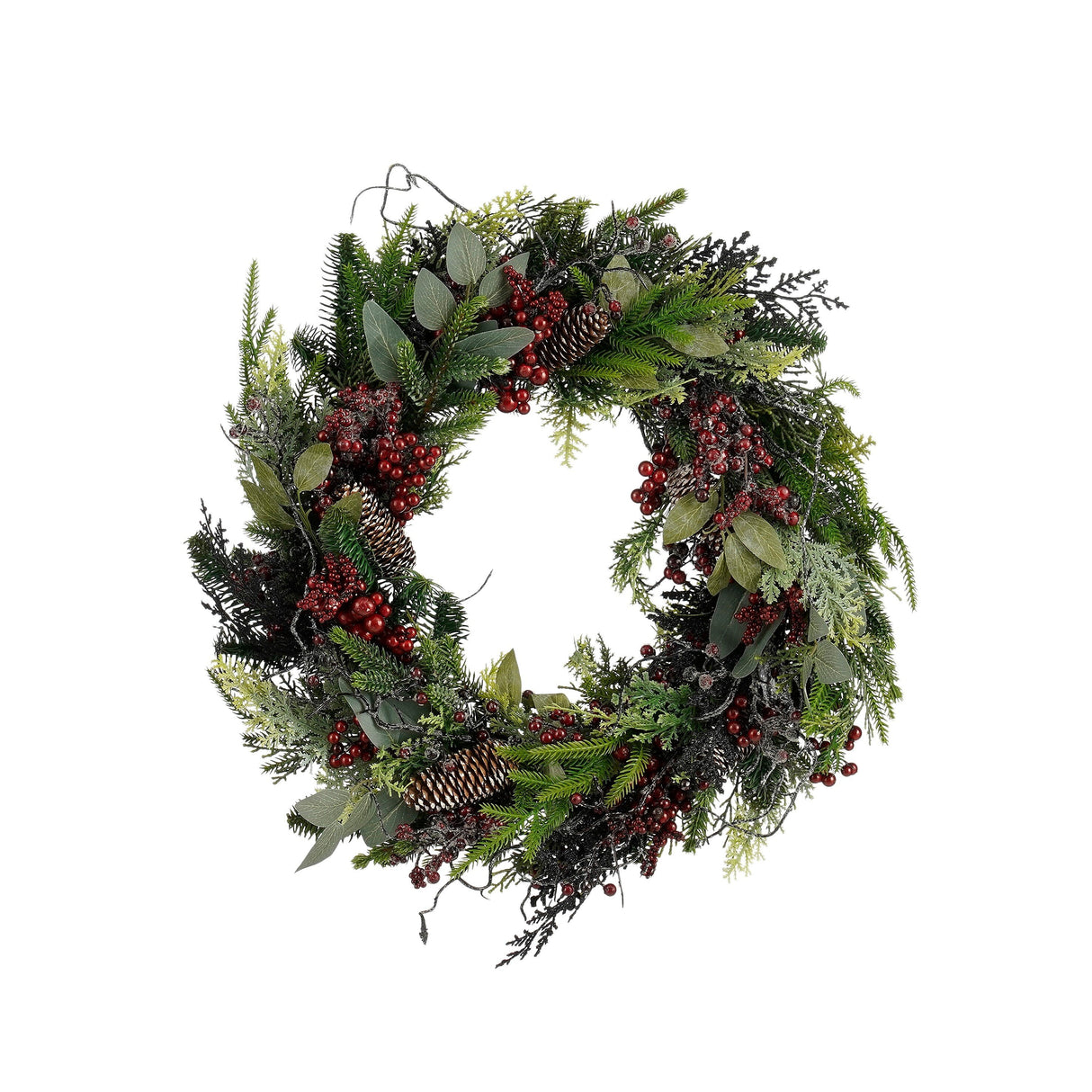 Mica Decorations Bodi kerstkrans bordeaux - H13x Ø50 cm - maximondo