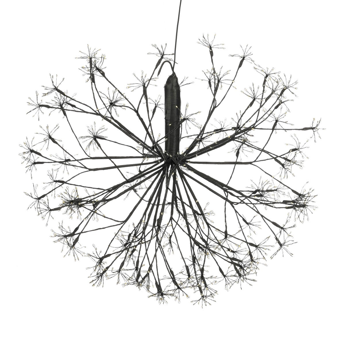 Luca Lighting Bal led zwart klassiek wit 1200led IP44 en timer - d60cm - maximondo