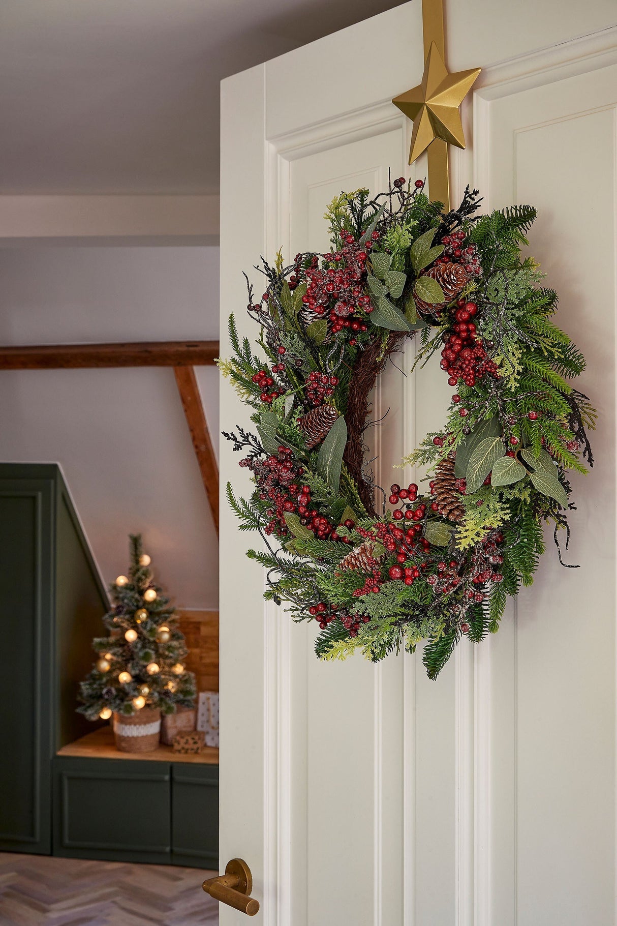 Mica Decorations Bodi kerstkrans bordeaux - H11 x Ø40cm - maximondo