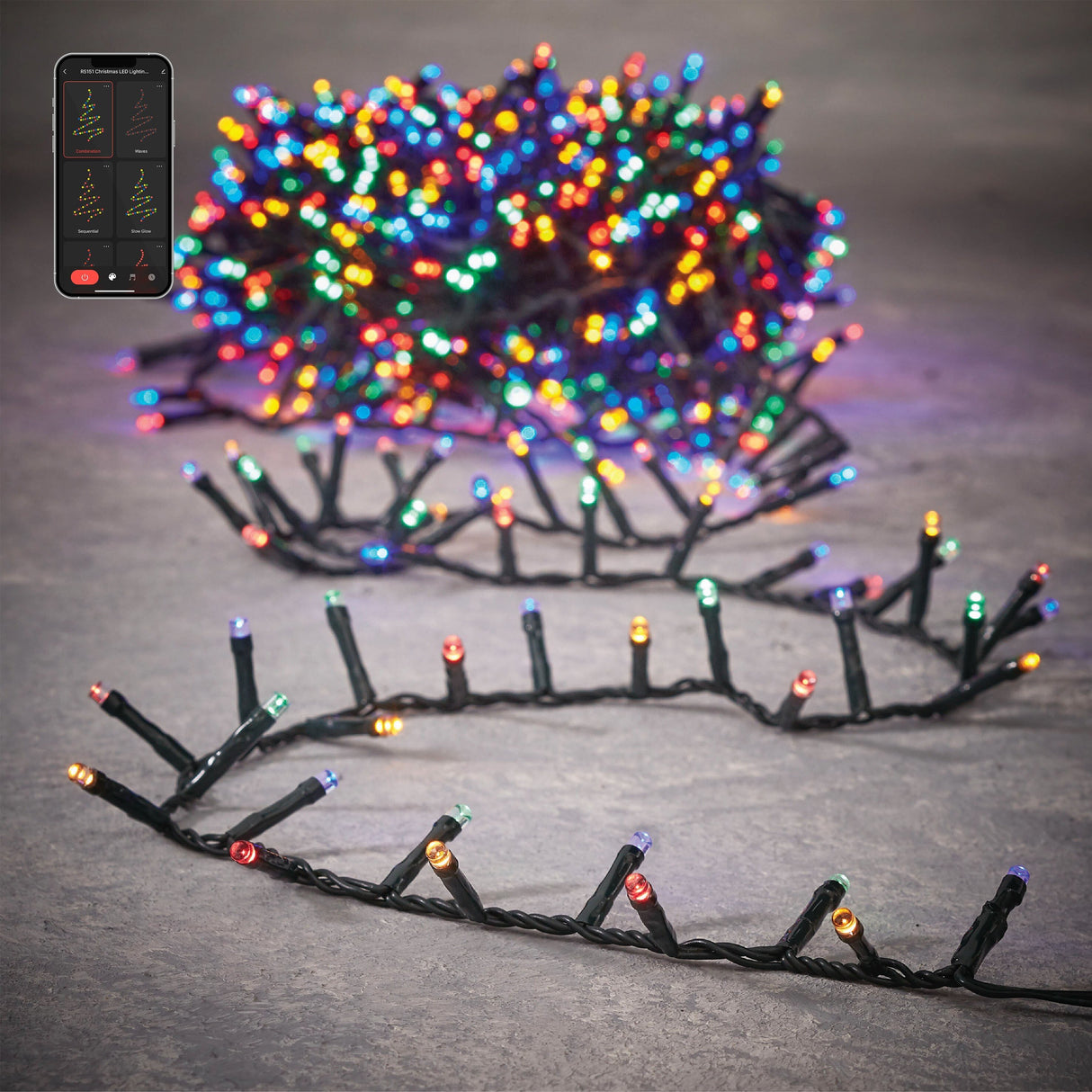 Luca Lighting Smart Lighting snake light d.groen multicolour 1500led IP44 en timer adapter included - l3000cm - maximondo