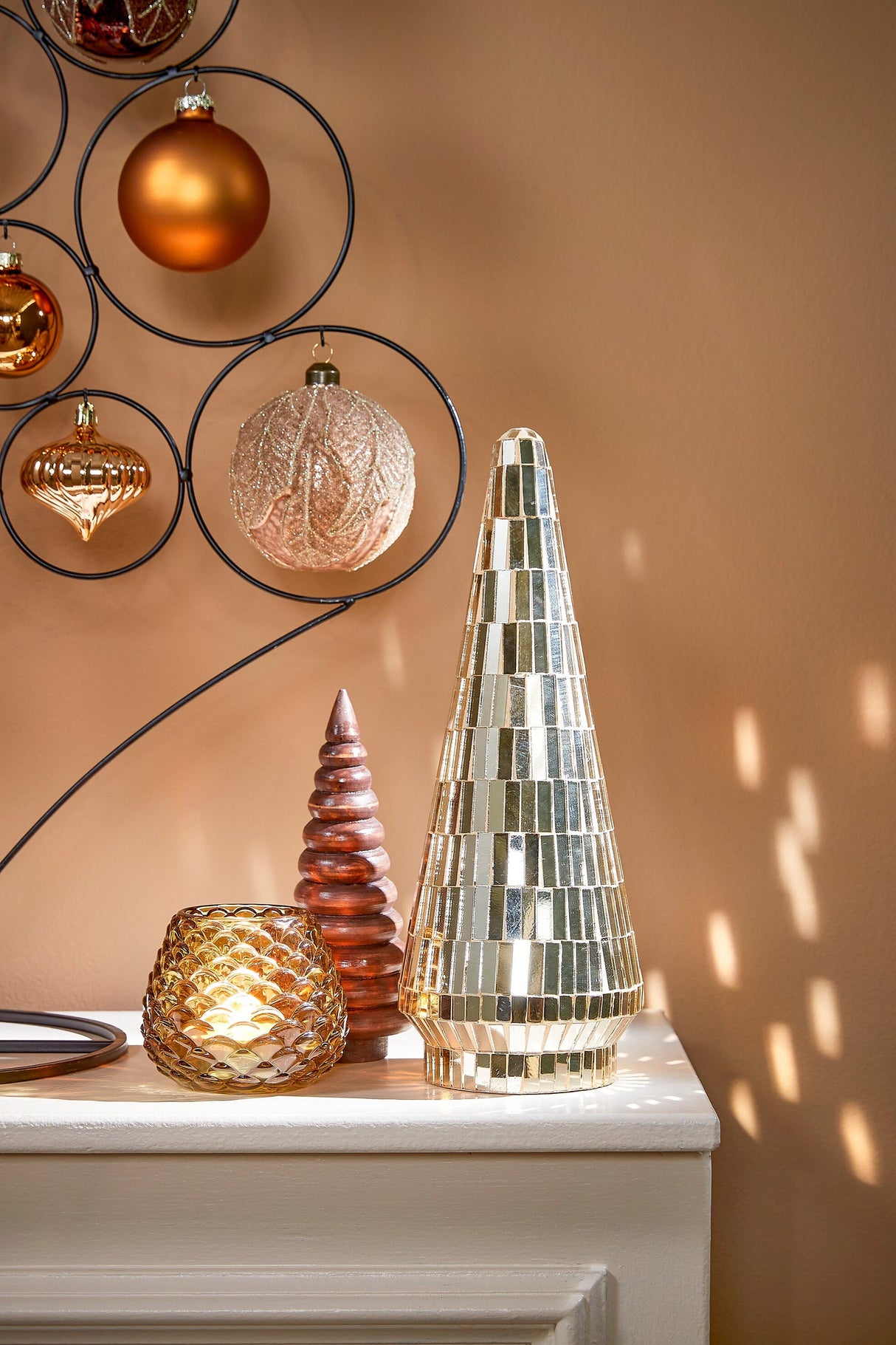 House of Seasons Decoratie boom goud - h33xd13cm - maximondo
