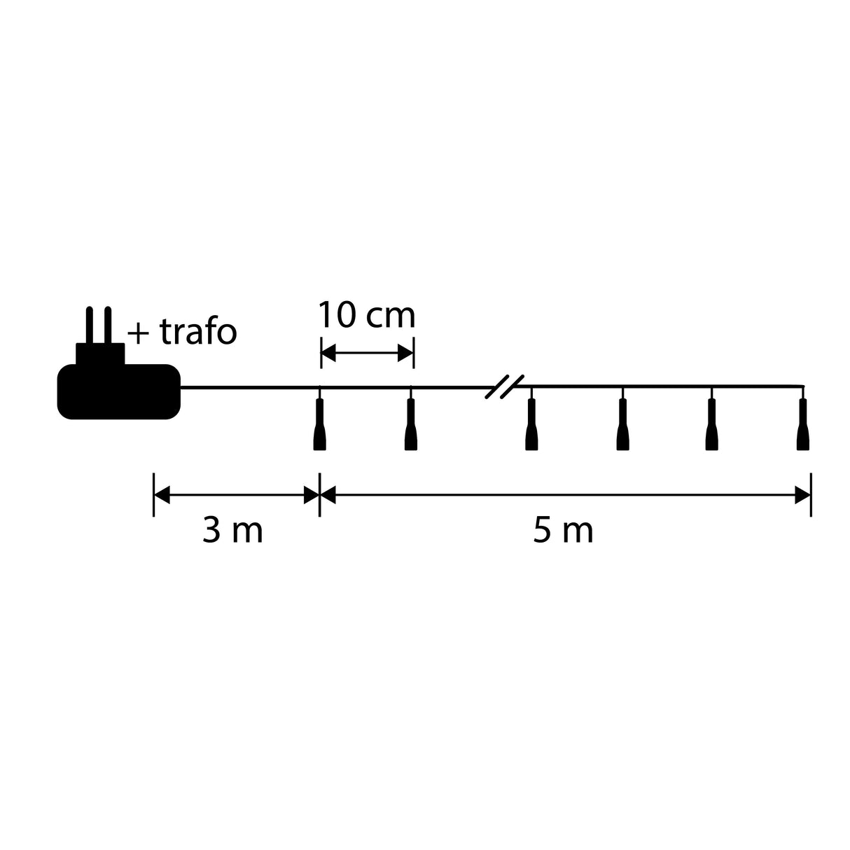 Luca Lighting Smart Lighting snoer d.groen 50led RGB IP44 en timer adapter included - l500cm - maximondo