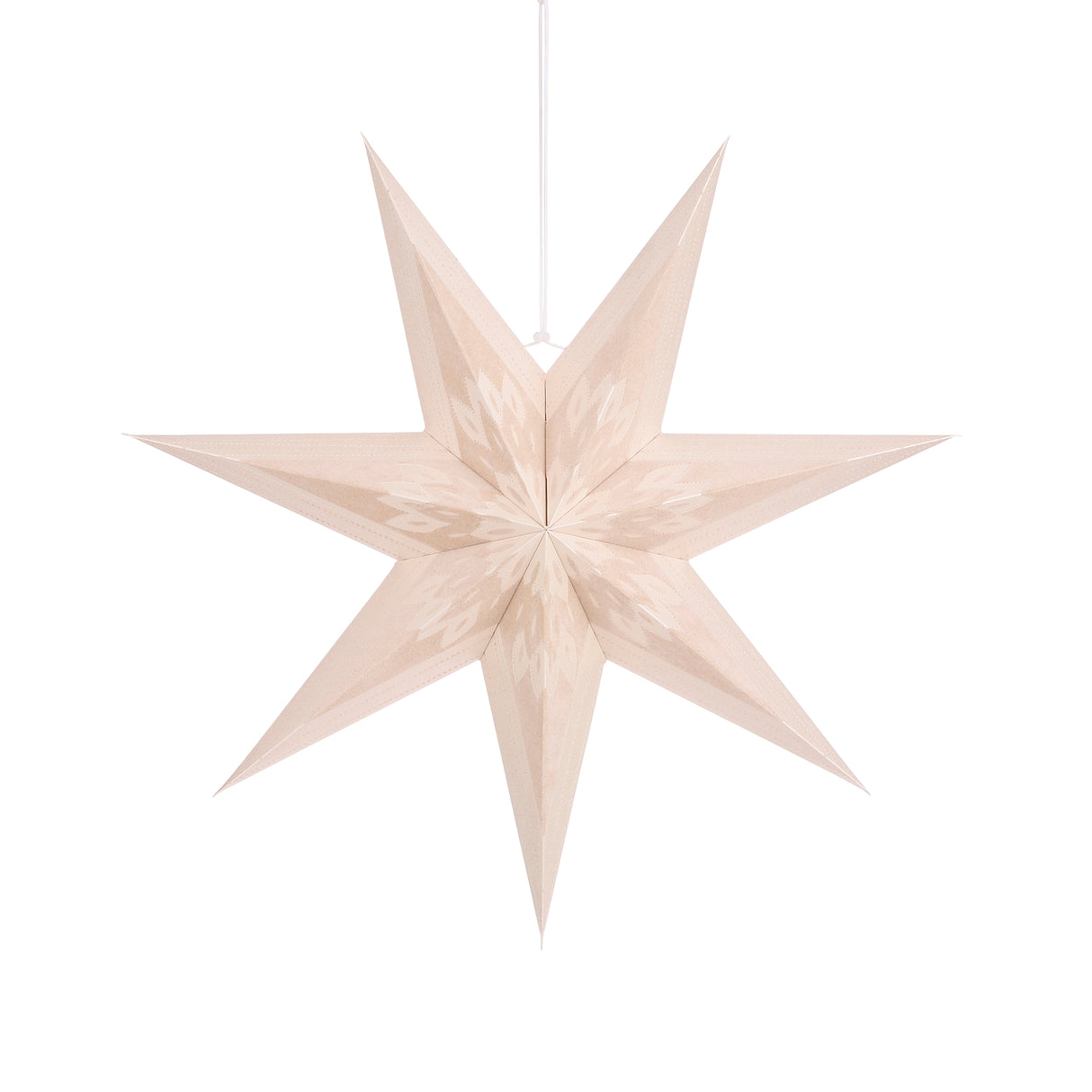 House of Seasons Ster hangend beige - h18xd60cm - maximondo
