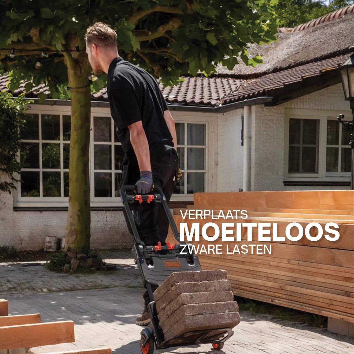 BLACK+DECKER steekwagen en plateauwagen 2-in-1 55kg
