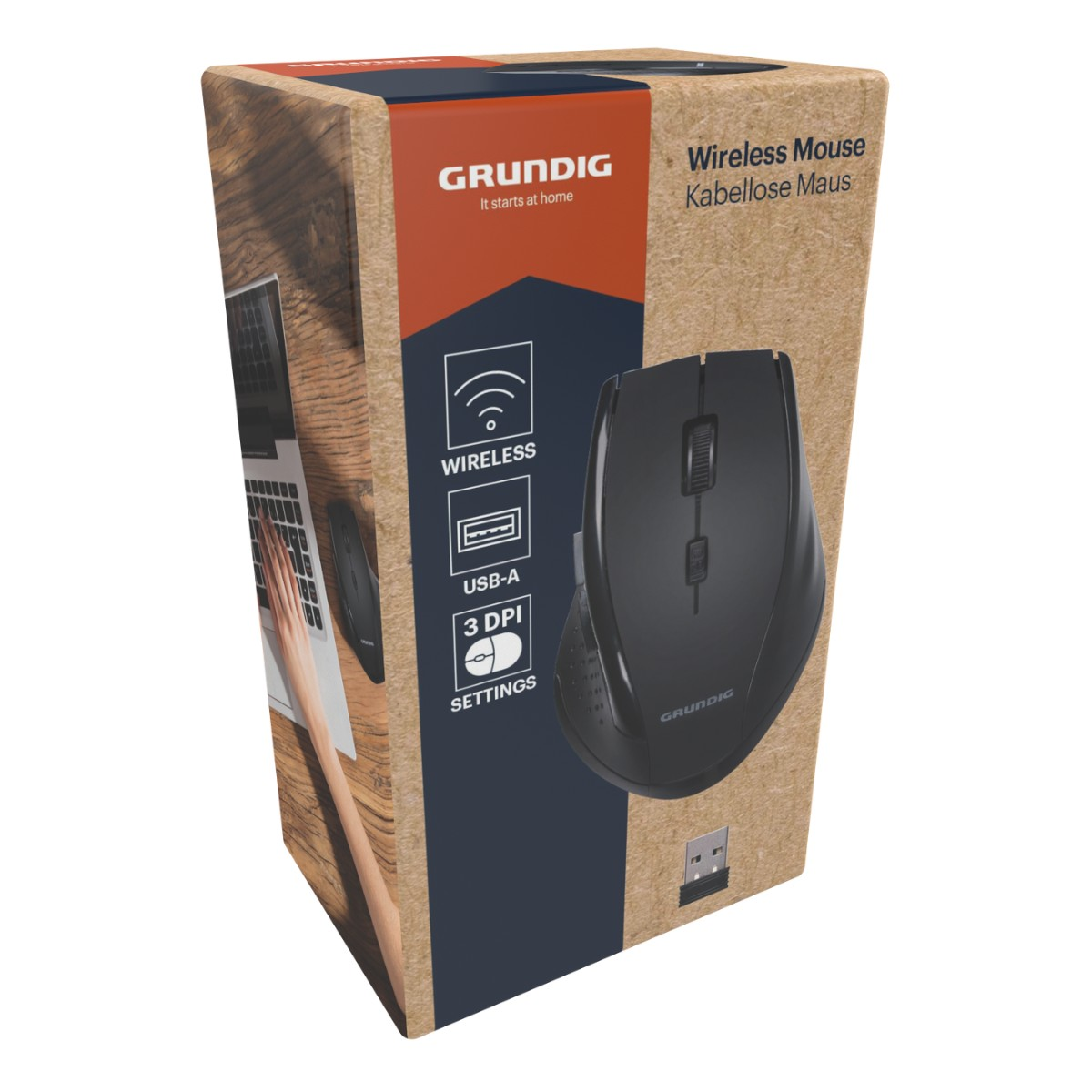 Grundig Draadloze Muis - Muis Draadloos met USB Ontvanger - maximondo