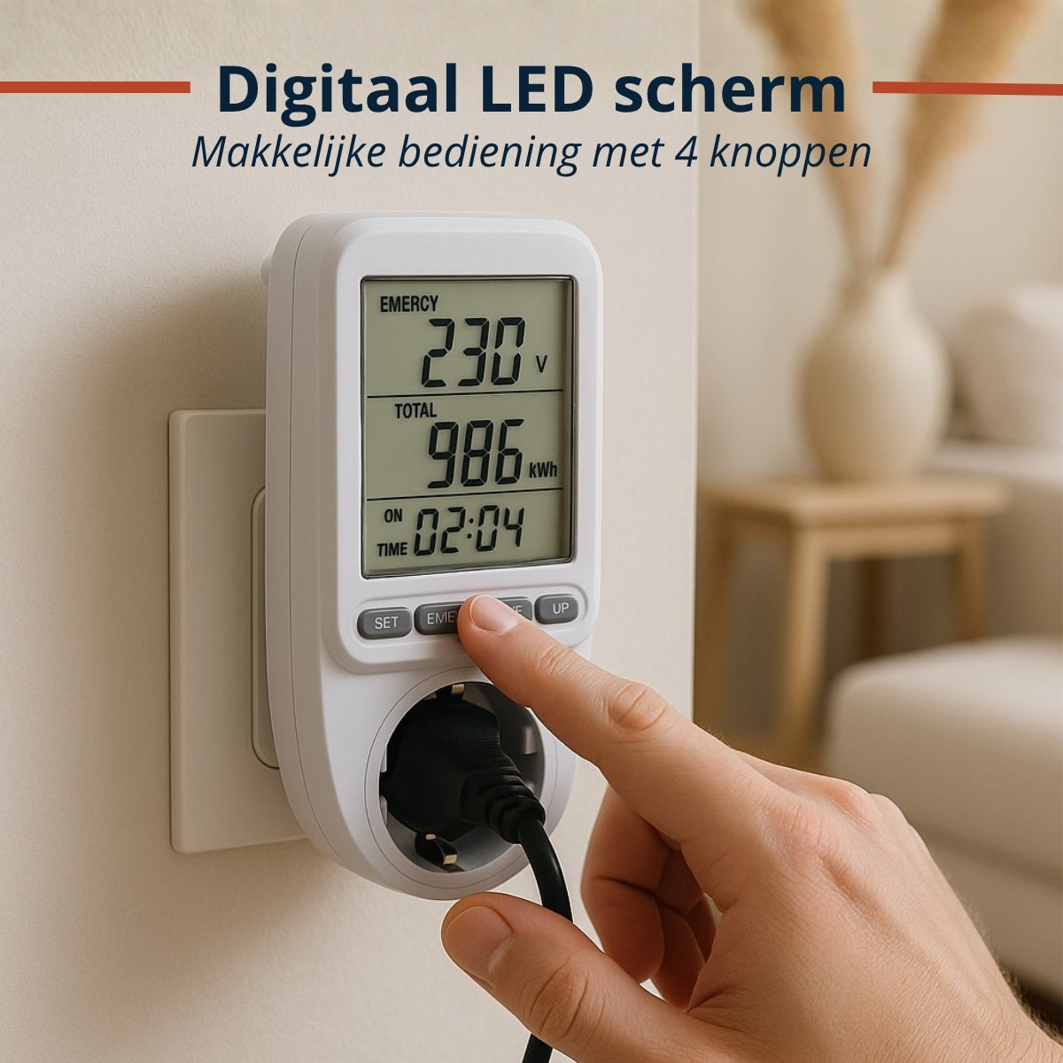 Grundig Energie Verbruiksmeter - KwH Meter voor Stopcontact - maximondo