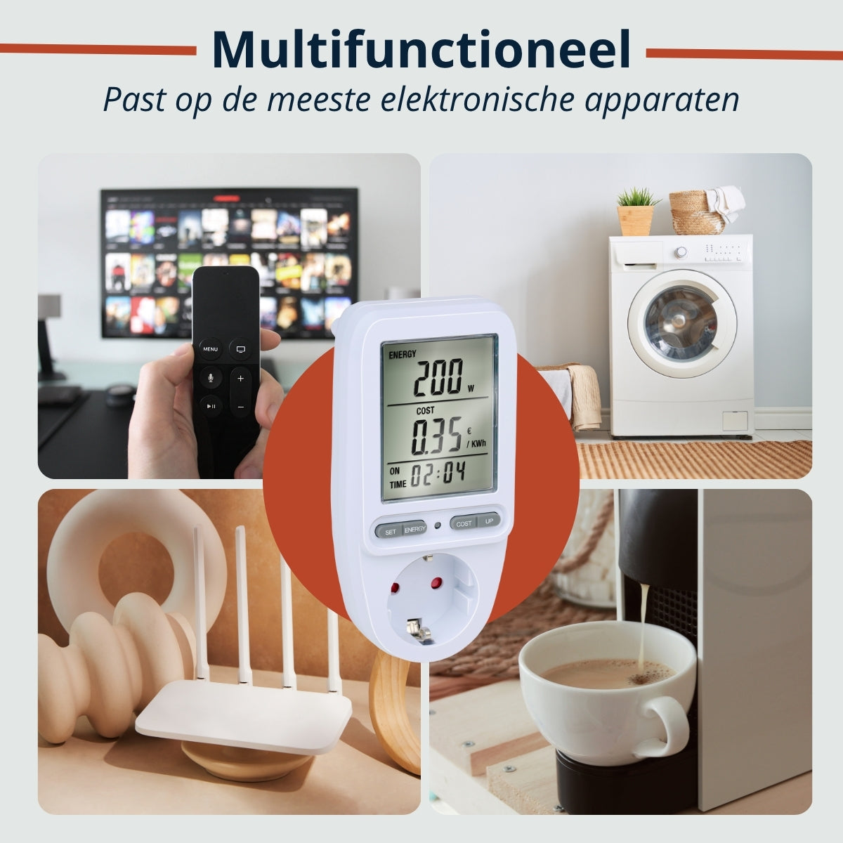 Grundig Energie Verbruiksmeter - KwH Meter voor Stopcontact - maximondo