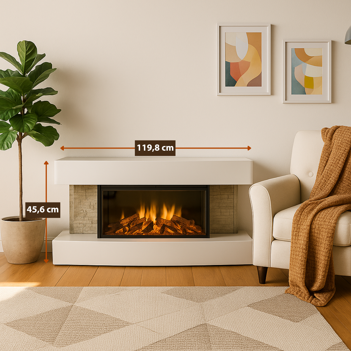 Classic Fire Sfeerhaard Elektrisch Montreal 2000W - maximondo