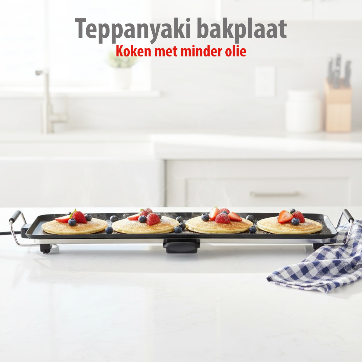 alpina Teppanyaki Bakplaat XXL - Grillplaat 2000W - maximondo