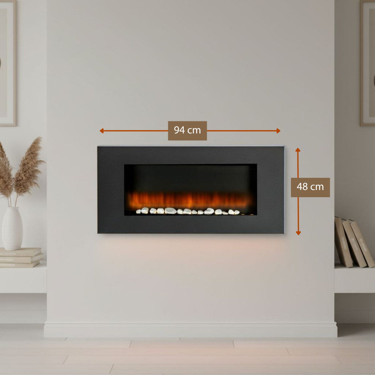 Classic Fire Electrisch 105x48x12cm Zwart - maximondo