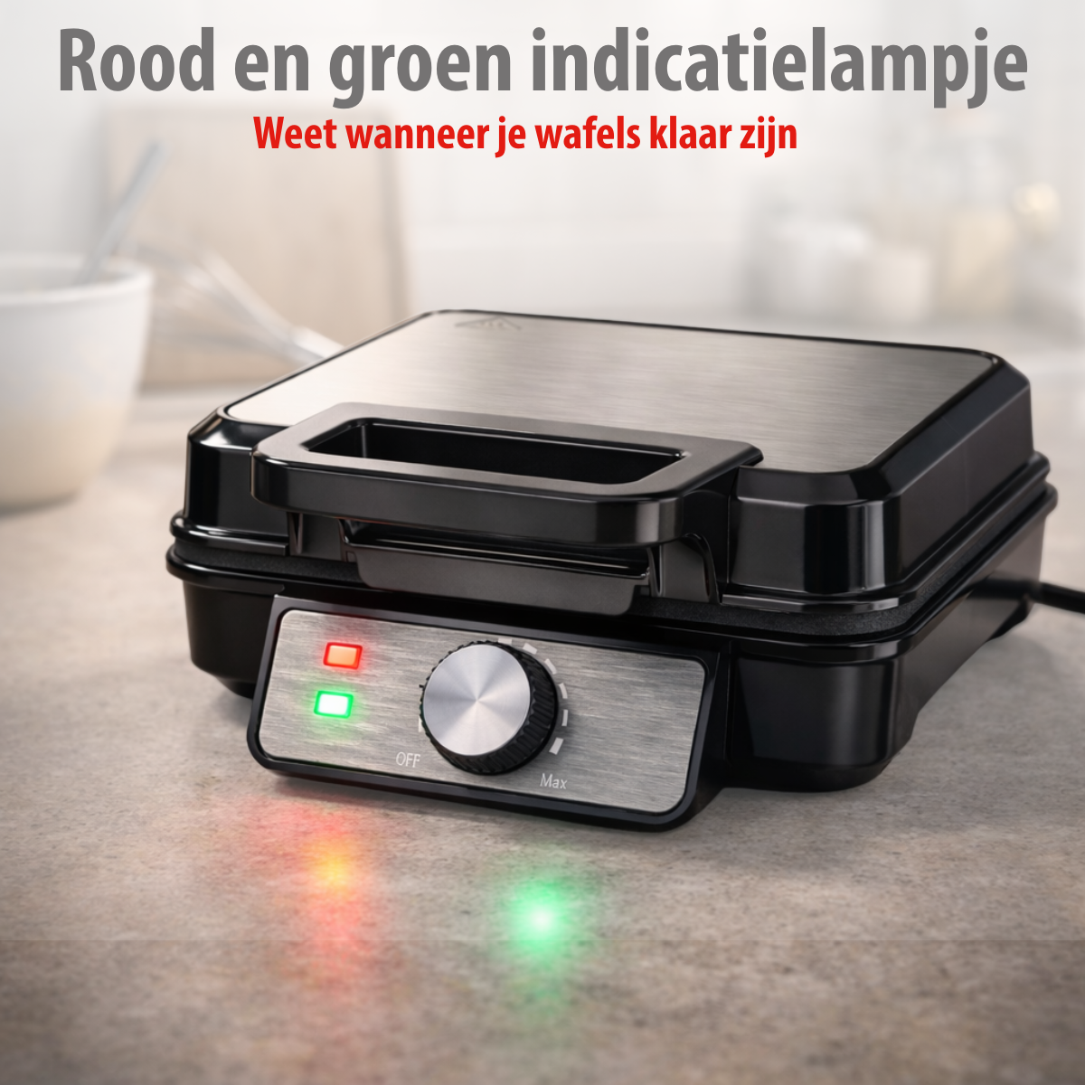 alpina Belgische Wafelmaker 1200W met Temperatuurregeling - maximondo