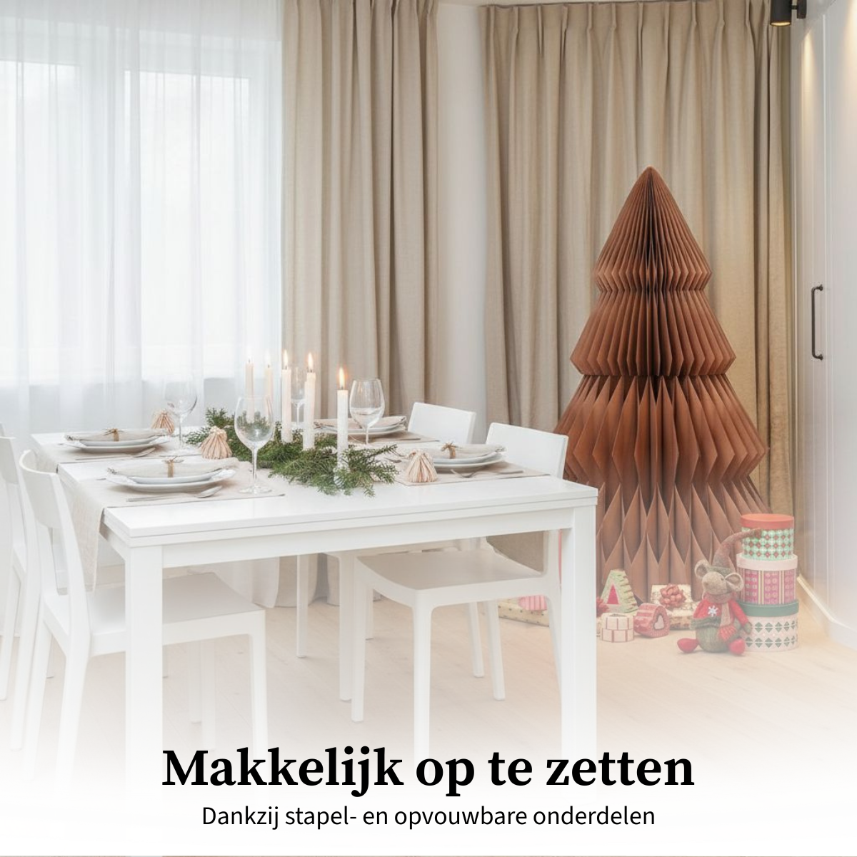 Mica Decorations Decoratie boom bruin FSC Mix - h152xd104cm - maximondo