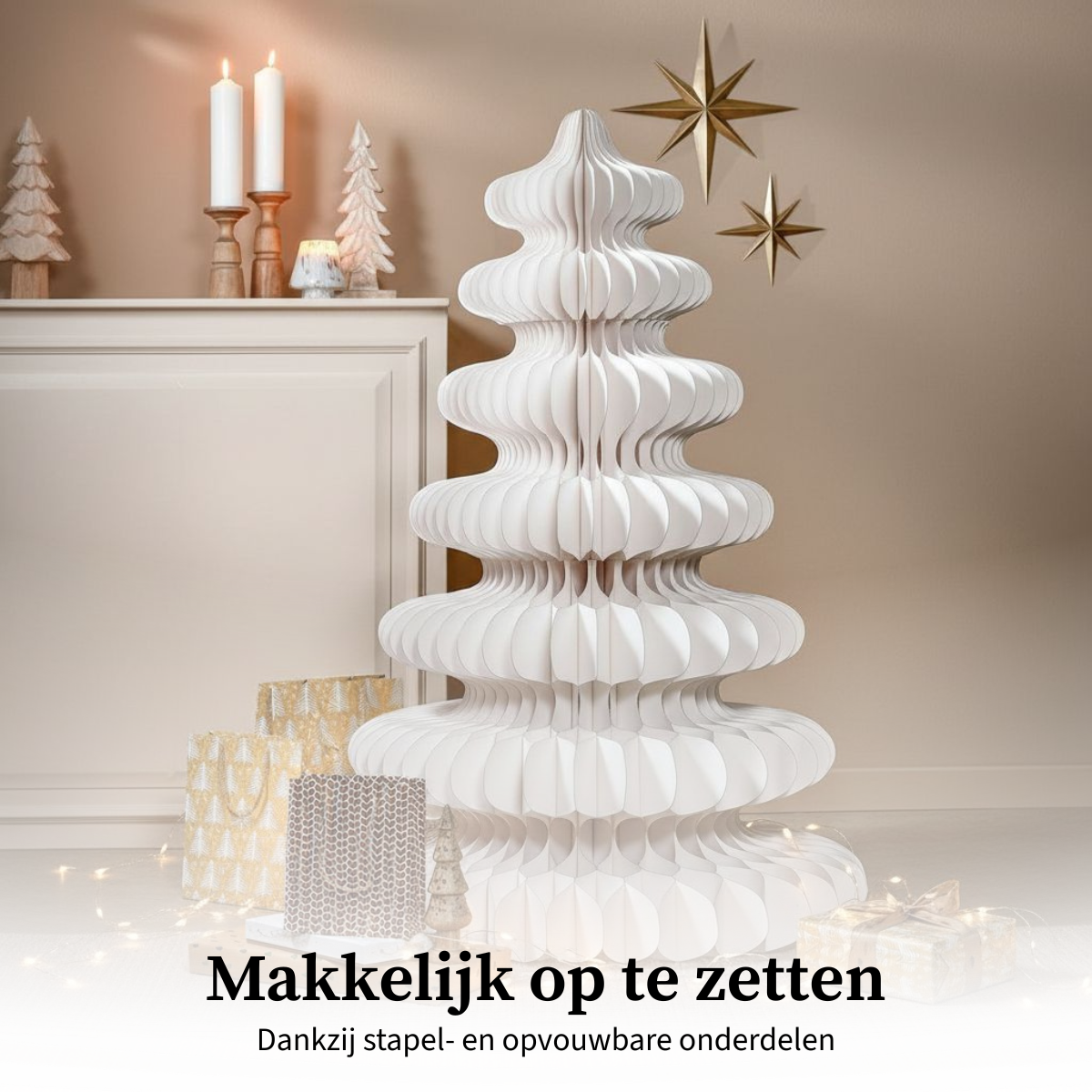 Mica Decorations Decoratie boom wit FSC Mix - h152xd104cm - maximondo