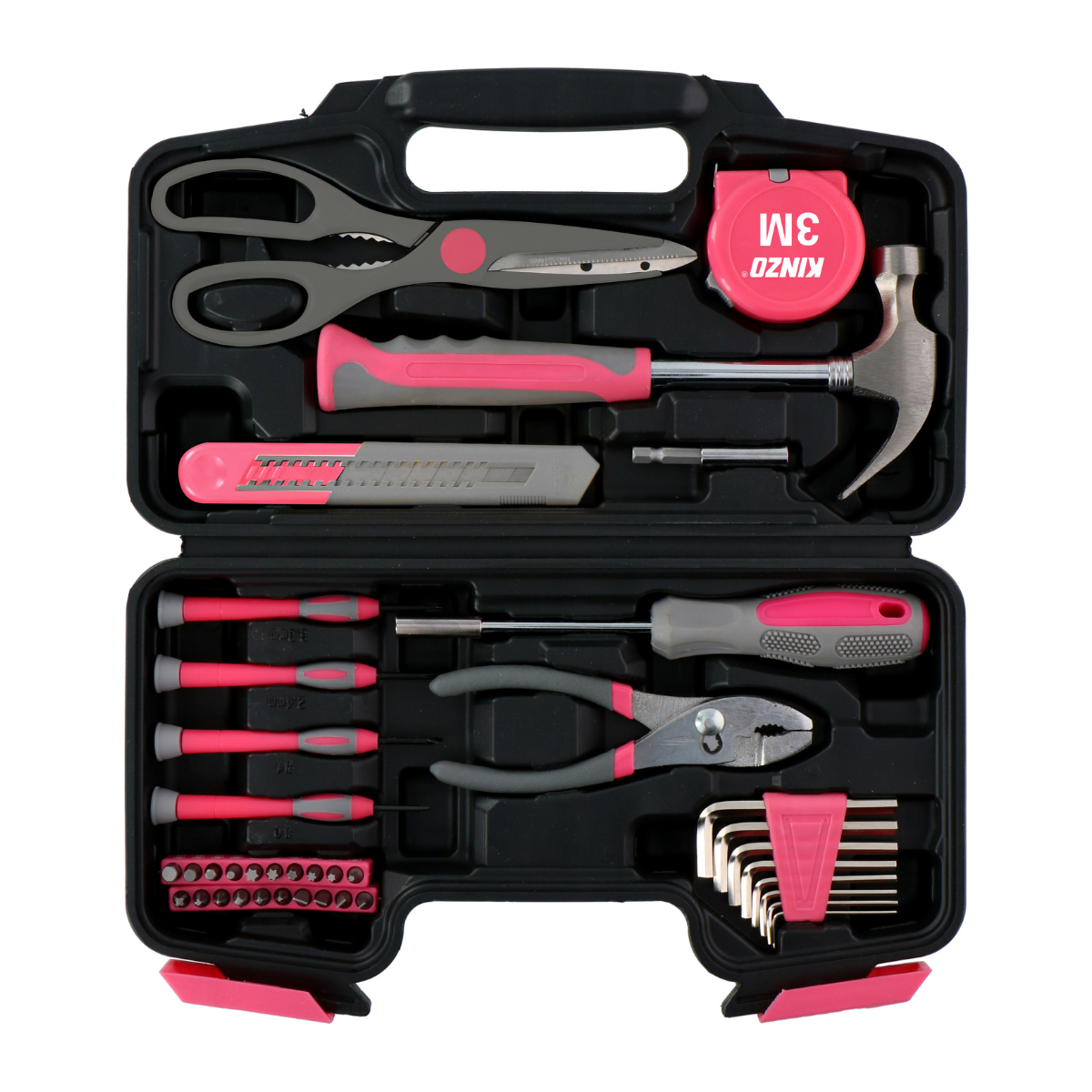 Kinzo Gereedschap 39 Stuks Pink