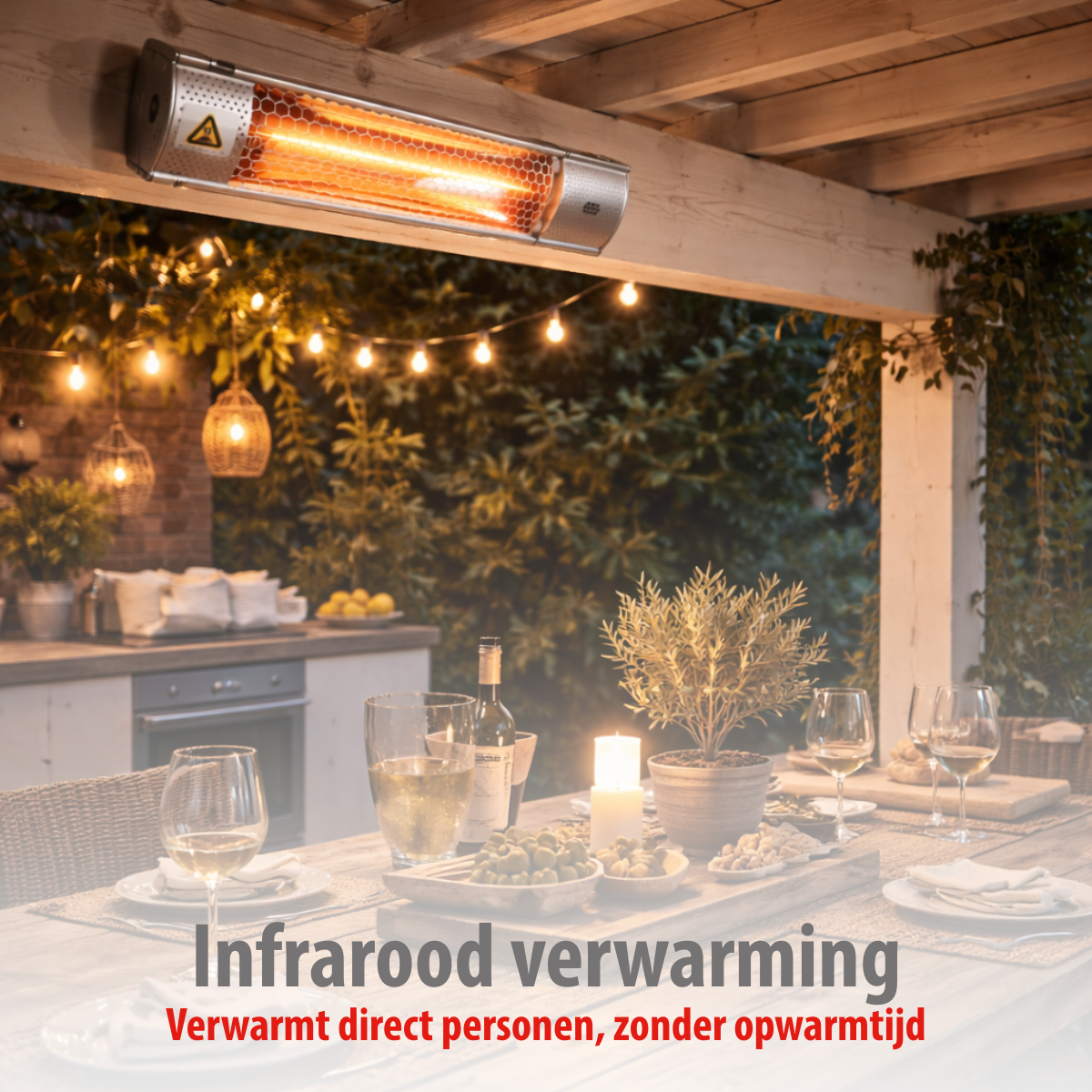 alpina Terrasverwarmer Infrarood Verwarming - Heater 2000W - maximondo