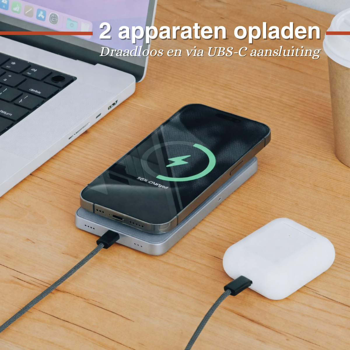 Grundig Draadloze Powerbank 5000Mah - Power Bank 15W Magsafe - maximondo