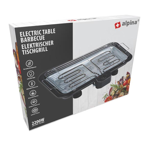 alpina Elektrische Tafelbarbecue - Temperatuurregeling - maximondo